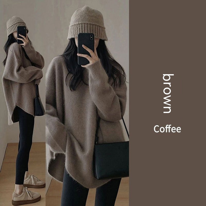 Autumn And Winter Gentle High-grade Versatile Soft Glutinous Knitted Bottoming Shirt-Women's Outerwear 2023-Zishirts