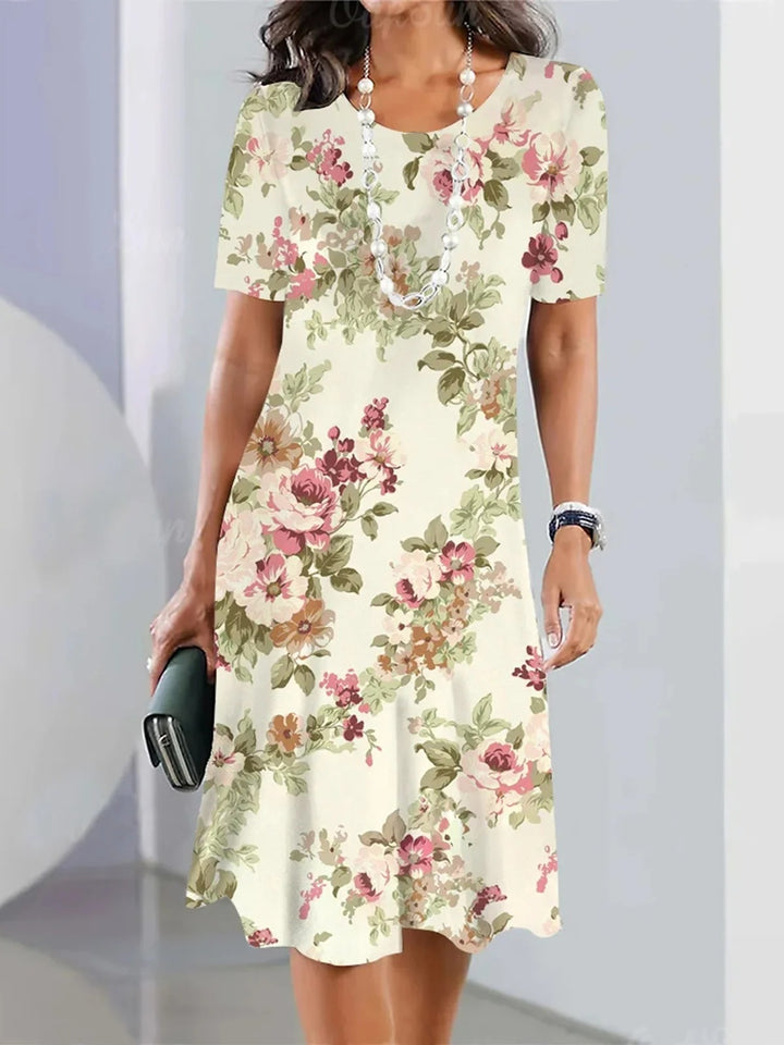 Women's Fashion Personality Vintage Floral Dress-Womens 2024 March-Zishirts