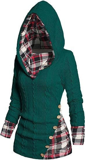 Bedford Cord Hooded Casual Pullover Sweater-Women's Outerwear 2023-Zishirts