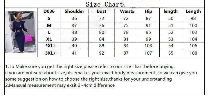 Plus Size Women's Solid Color Sexy OL Sheath Pencil Skirt African Dress-Lady Dresses-Zishirts