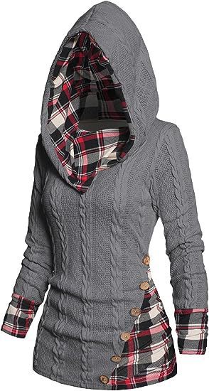 Bedford Cord Hooded Casual Pullover Sweater-Women's Outerwear 2023-Zishirts