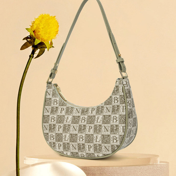 Niche Retro Alphabet Jacquard Shoulder Bag-Women's Bags-Zishirts