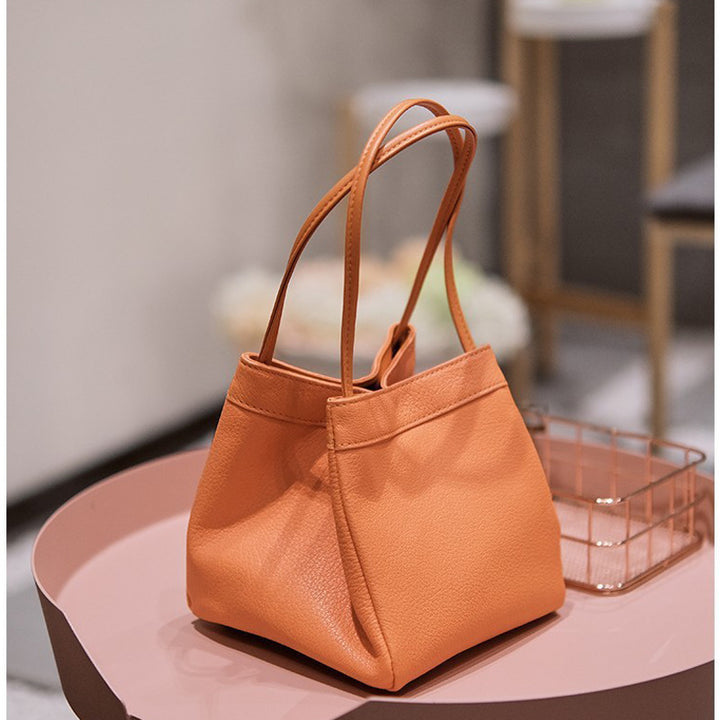 Fashion Ins Bucket Bags Cute Small Square Bag Niche Design Texture Handbag Women-Women's Bags-Zishirts