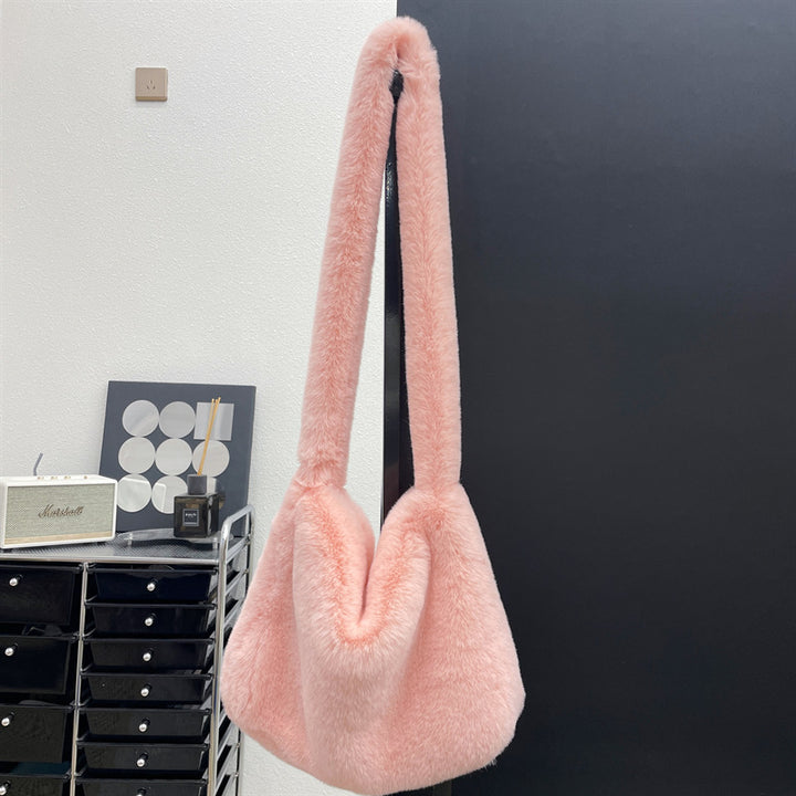 Rabbit Plush Bag All Match Shoulder-Women's Bags-Zishirts