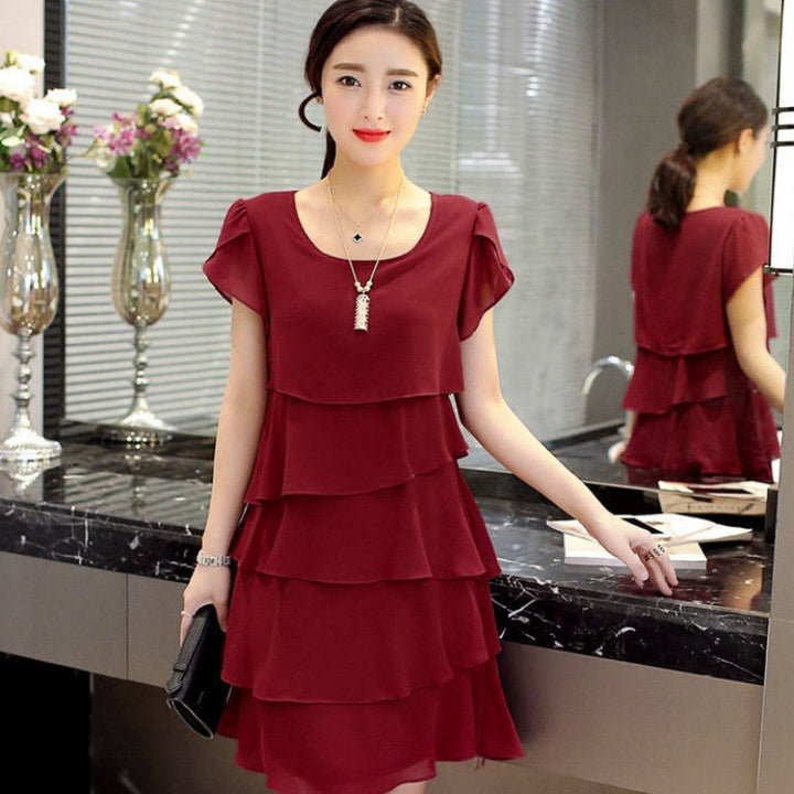 Chiffon Shirt Dress Women's Loose Design-Lady Dresses-Zishirts