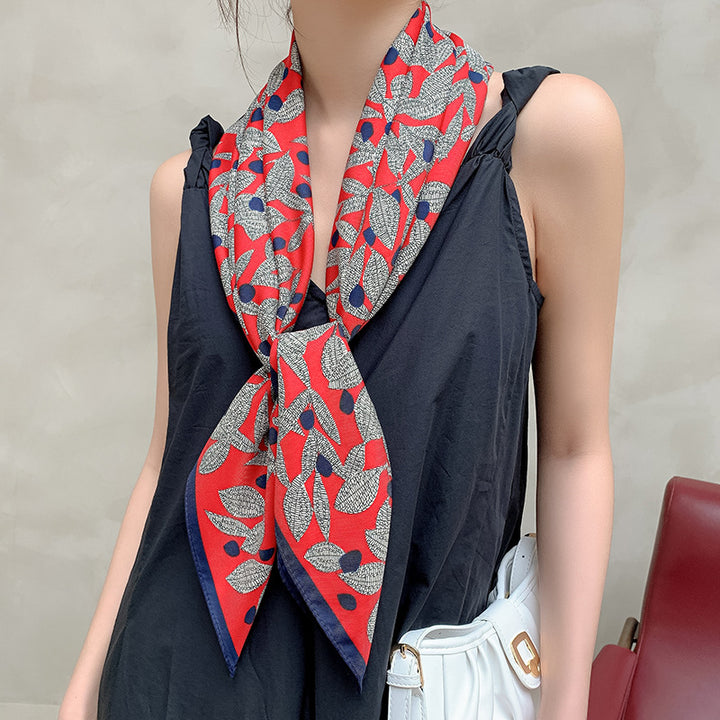 New 90cm Twill Silk Large Square Women's Shawl-Scarves & Wraps-Zishirts