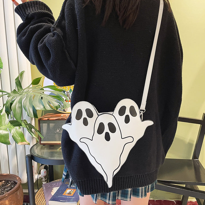 Halloween Bags Funny 3D Cartoon Ghost Cartoon Shoulder Bags Women Cute Cell Phone Purses Crossbody Bag-Women's Bags-Zishirts