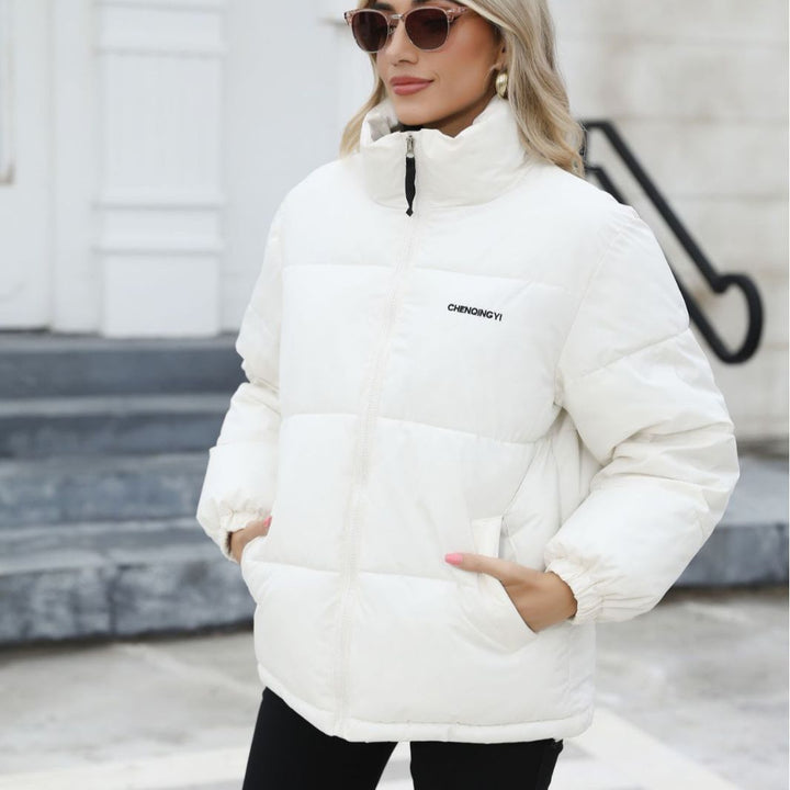 Winter Coat Women Casual Windproof Down Cotton Coat Warm Thickened Jacket Solid Outwear All-match Loose Tops Clothing-Women's Outerwear 2023-Zishirts