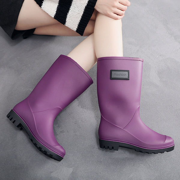 Thickened Detachable Cotton Water Boots For Warmth And Rain Boots-Womens Footwear-Zishirts