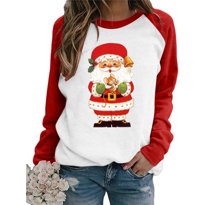 Crew Neck Casual Christmas T-shirt-Blouses & Shirts-Zishirts