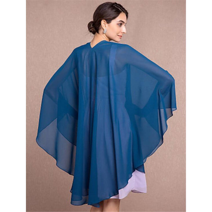 Spring And Summer Fashion Bridal Cloak Short Cardigan Chiffon Small Cape Wedding Accessories Ball Show-Scarves & Wraps-Zishirts