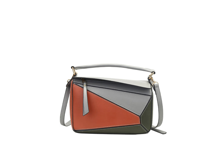 Contrast Color Geometric Shoulder Bag For Women-Women's Bags-Zishirts