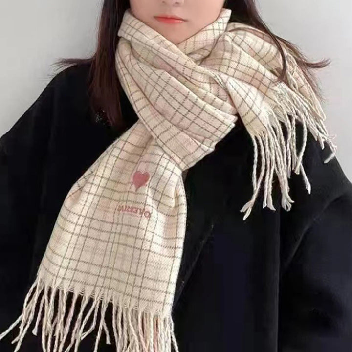 Women's Fashion Love Warm Faux Cashmere Shawl Scarf-Scarves & Wraps-Zishirts