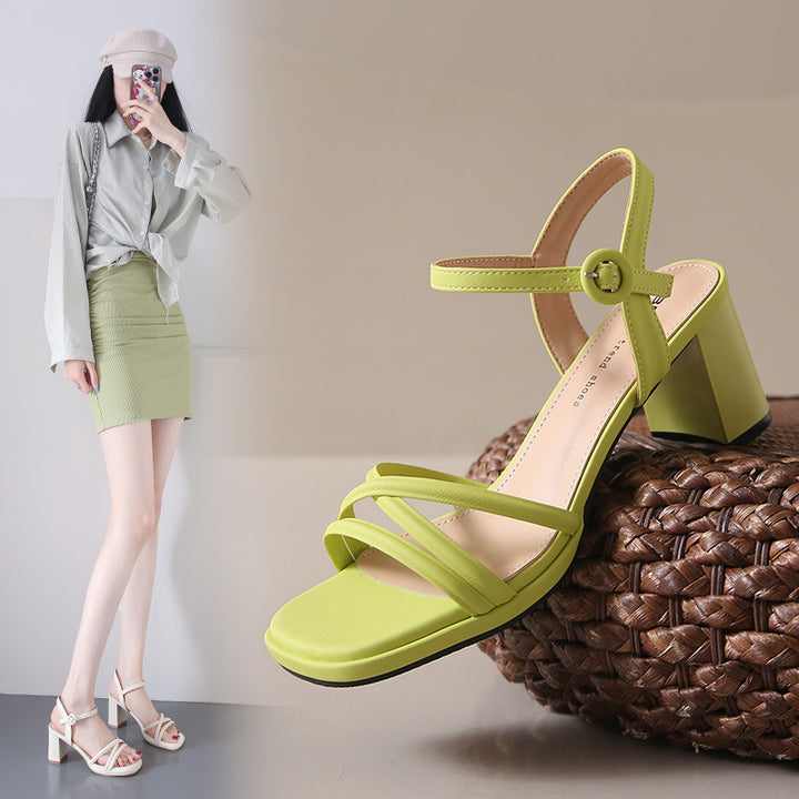 Women's Fashionable Outerwear Simple Elegant Sandals-Womens Footwear-Zishirts