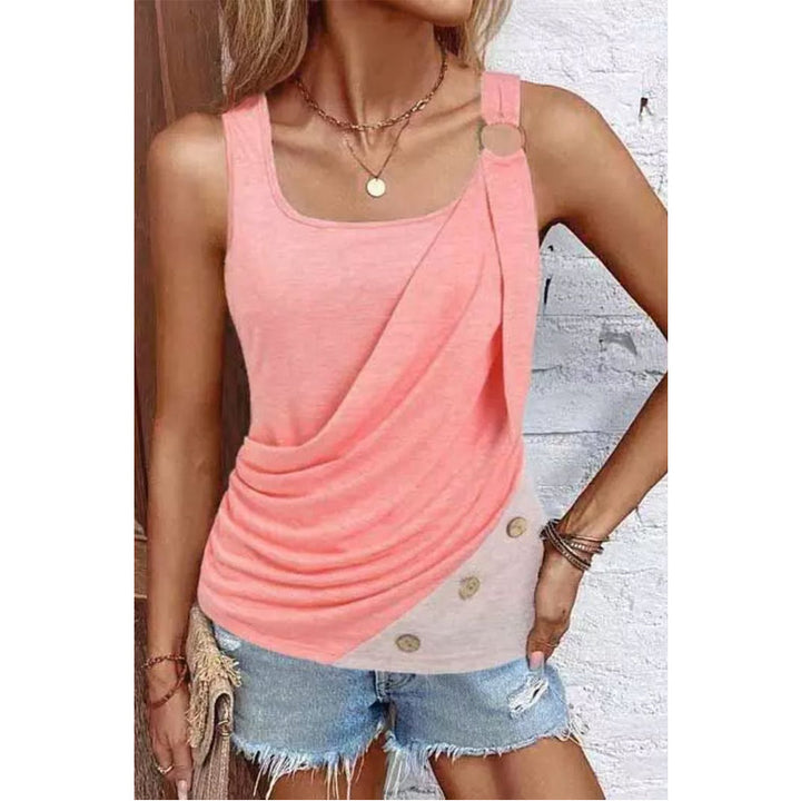 Fashion Women's Button Vest Camisole-Blouses & Shirts-Zishirts