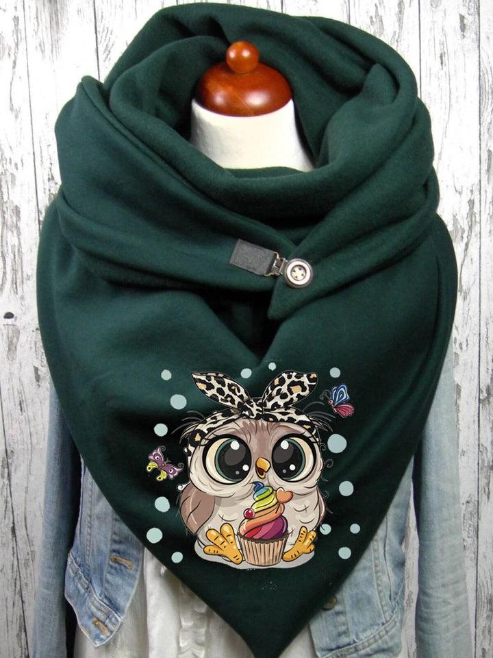 Women's Graceful And Fashionable Cotton Warm Button Scarf-Scarves & Wraps-Zishirts