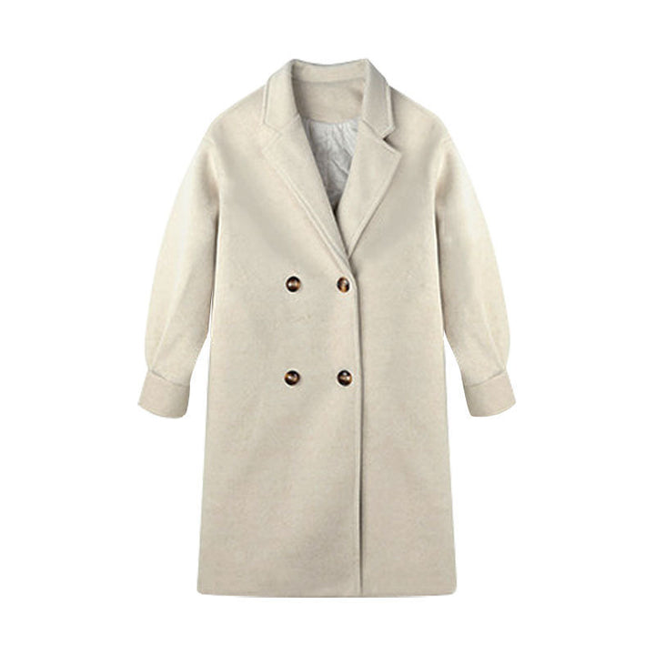 Women's Mid-length Woolen Coat Thickened Small-Jackets-Zishirts