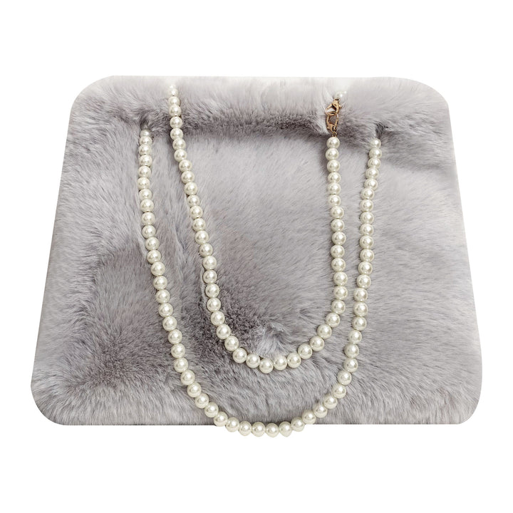 Women's Fashion Plush Pearl Shoulder Bag-Women's Bags-Zishirts