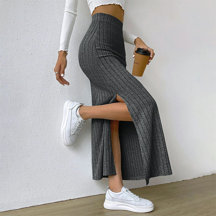 Slit Long Sheath Skirt Women's High Elastic-Women's Outerwear 2023-Zishirts