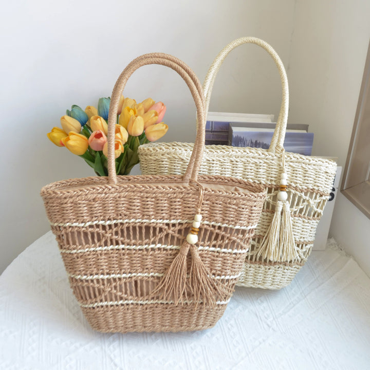 New Paper String Hand-woven Straw Bag-Women's Bags-Zishirts