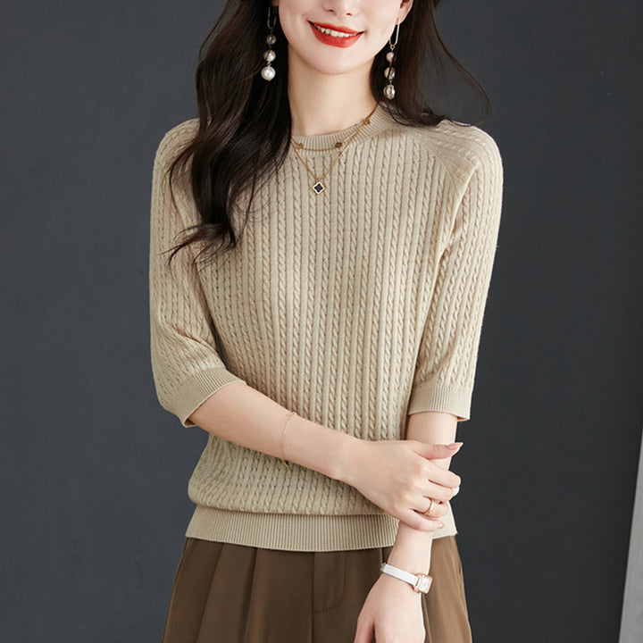 New Loose Twist Western Style Shirt Knitwear Thin-Sweaters-Zishirts