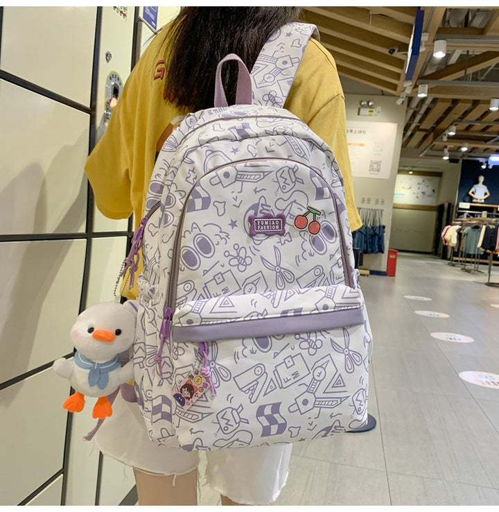 Women's Ins Cute Large Capacity Backpack-Women's Bags-Zishirts