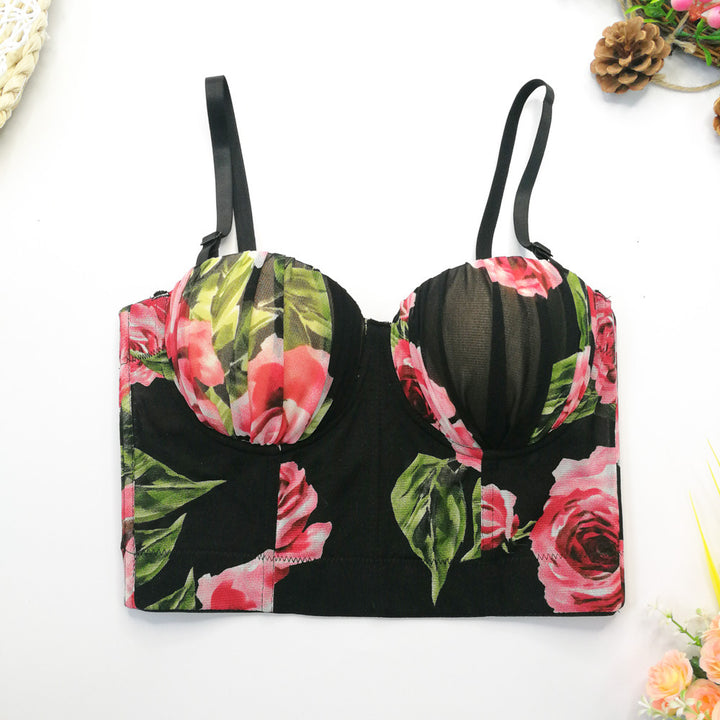 Rose Flower Cute Camisole-Blouses & Shirts-Zishirts