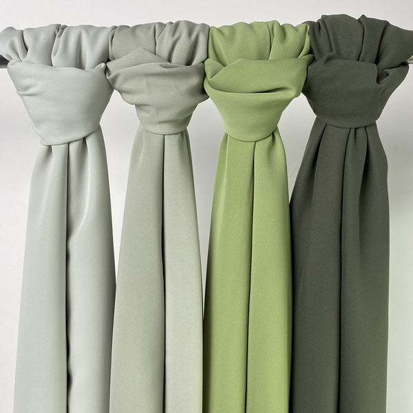 Women's Satin Chiffon Pleated Scarf-Scarves & Wraps-Zishirts