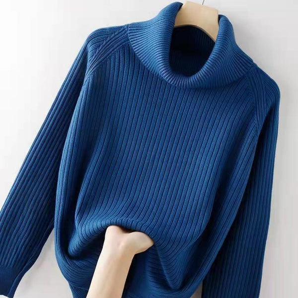 Turtleneck Bottoming Shirt Oversized Knit Sweater-Women's Outerwear 2023-Zishirts