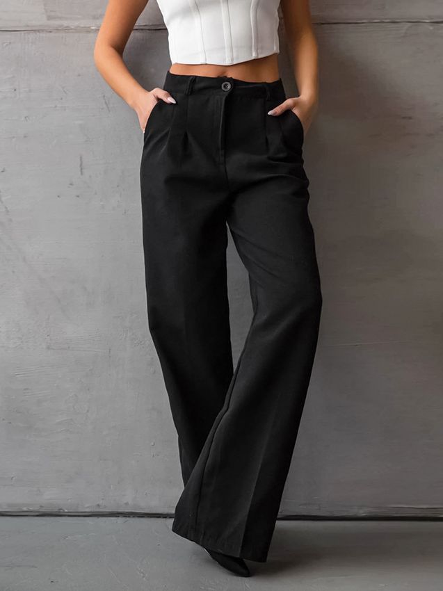 Women's Fashionable Casual Versatile High Waist Casual Pants-Suits & Sets-Zishirts