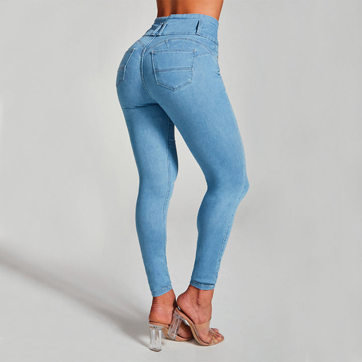 High Waist Jeans Women's Skinny Trousers Tight Stretch Shaping And Hip Lifting Pants-Womens 2024 March-Zishirts