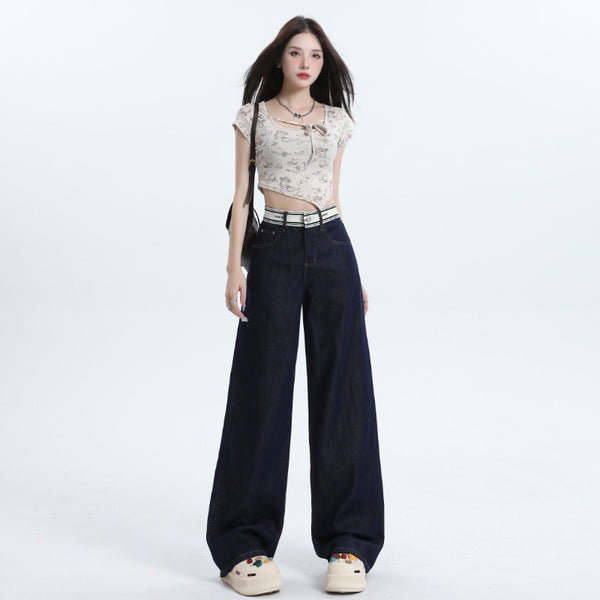 Fashion Women's Summer Wide Leg Mop Pants-Woman Jeans-Zishirts