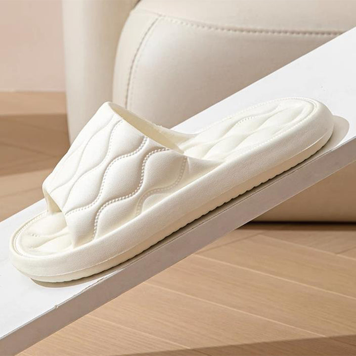 Ripple Style House Slippers EVA Soft Bathroom Slippers Women Men Shoes Home-Womens Footwear-Zishirts