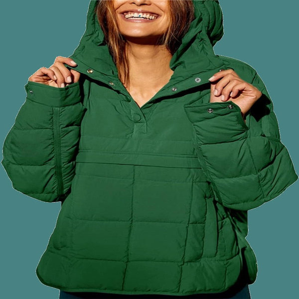 Warm Hoodie Down Jacket Women-Jackets-Zishirts