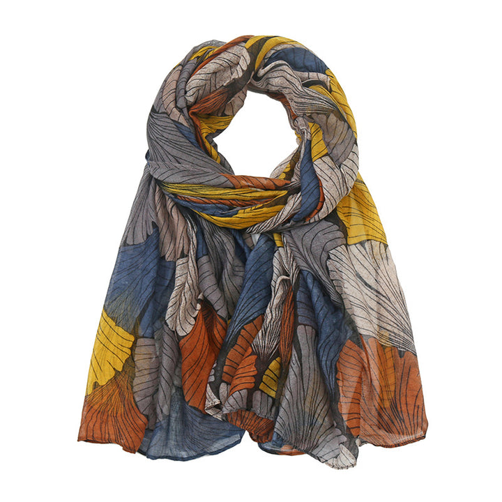 Printed Bali Yarn Scarf Women's Cotton And Linen Talma-Scarves & Wraps-Zishirts