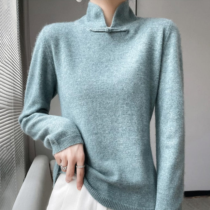 Women's Half-turtleneck Sweater With Soft Design And Inner Wear Base Buckle-Women's Outerwear 2023-Zishirts