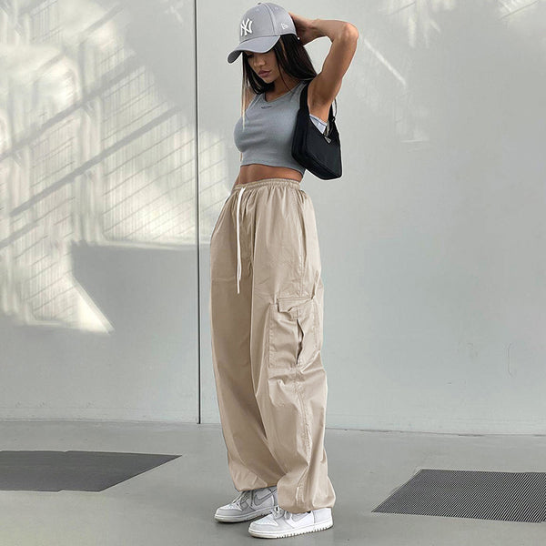 Women's Fashion Loose Solid Color Sweatpants-Suits & Sets-Zishirts