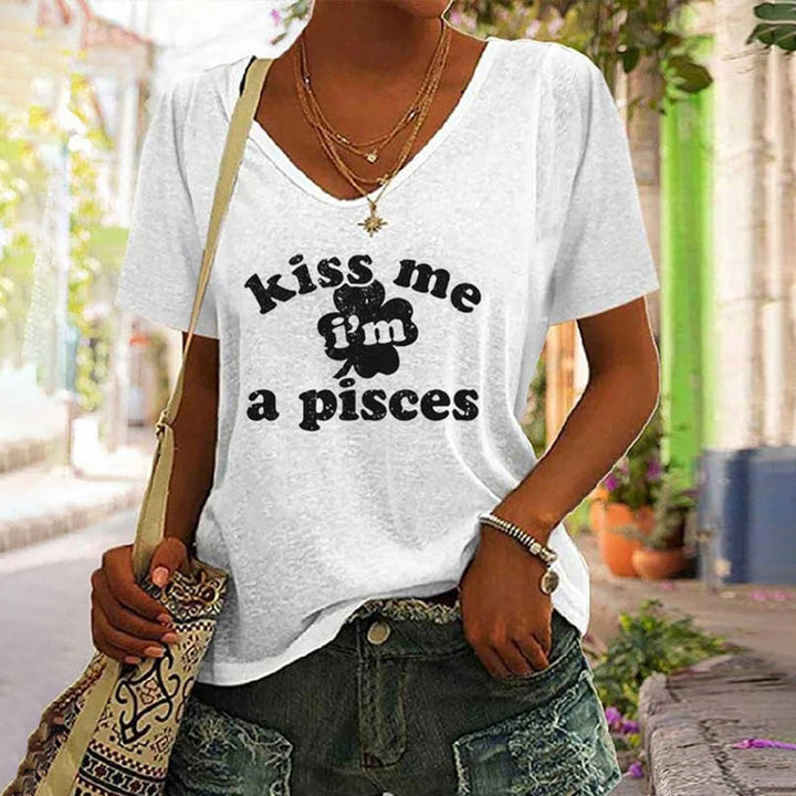 3D Digital Printed Sexy V-neck Women's T-shirt-Blouses & Shirts-Zishirts