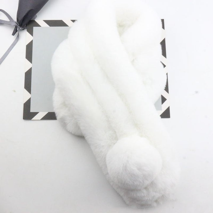 Rabbit Fur Scarf Female Winter Korean-Scarves & Wraps-Zishirts