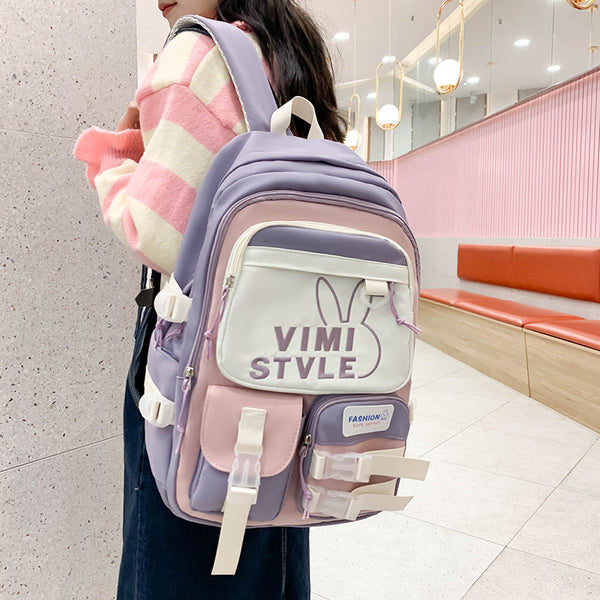 Female Junior High School Student Large Capacity Good-looking Backpack-Women's Bags-Zishirts