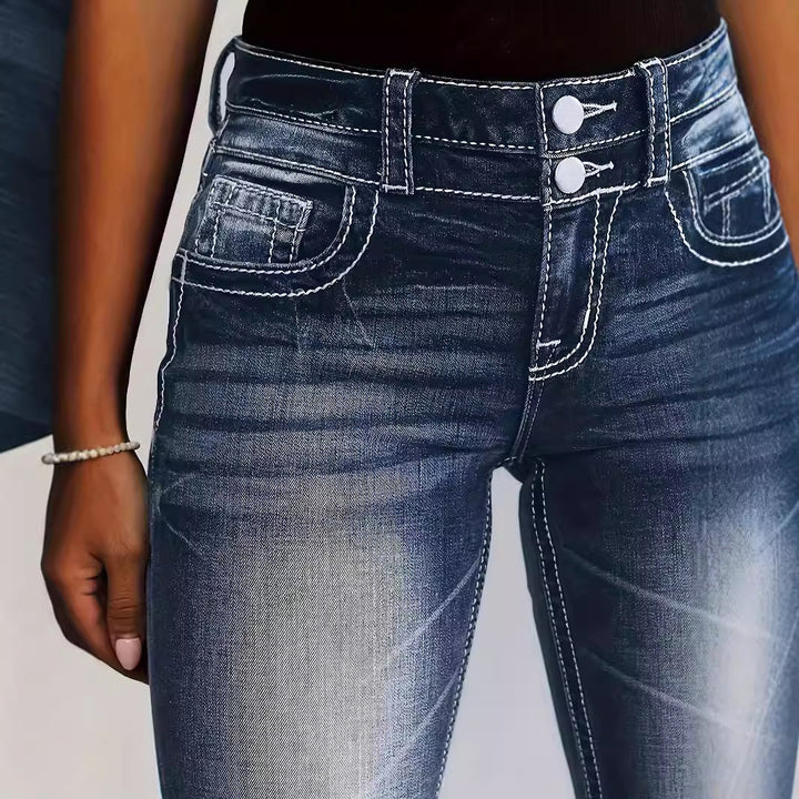 Women's Jeans High Waist Straight Slim Fit Slimming Versatile-Woman Jeans-Zishirts