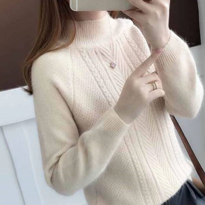 Women's Plush Loose Knit Sweater-Sweaters-Zishirts