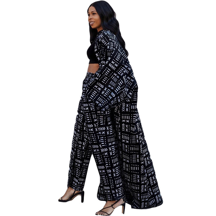 Fashion Temperament Plus Size All-matching Long Loose Printed Cardigan Jacket-Jackets-Zishirts