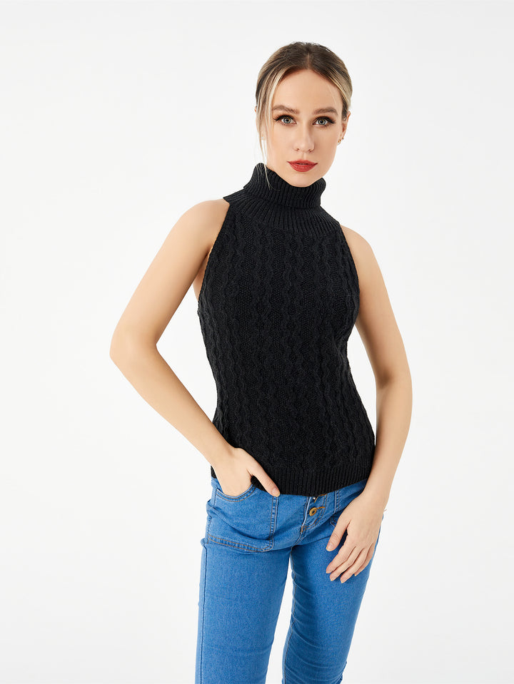 Women's Stretch Casual Turtleneck Sweater-Sweaters-Zishirts