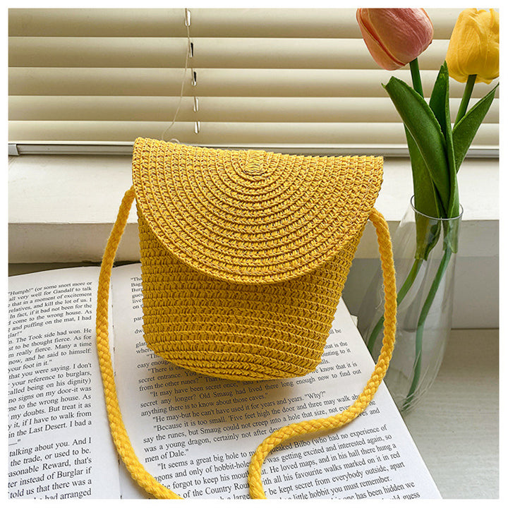 French Style Straw Bag Shoulder Crossbody-Women's Bags-Zishirts