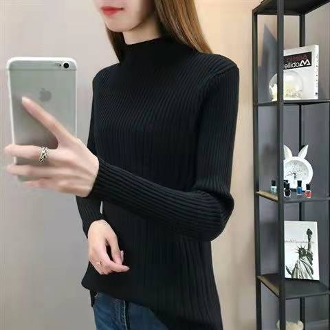 Half Turtleneck Slim Slimming Knitted Sweater-Sweaters-Zishirts