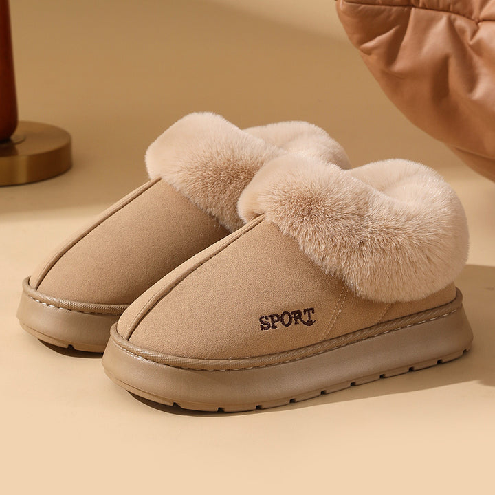 Plush Cotton Shoes For Women Winter Warm Home Slippers Outdoor Snow Boots-Womens Footwear-Zishirts