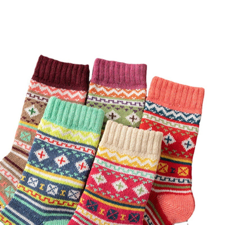 Women's Fashion Simple Color Cruciate Flower Tube Socks-Women's Outerwear 2023-Zishirts