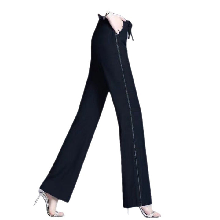 Thin High Waist Drooping Straight Loose Cropped Pants-Women's Outerwear 2023-Zishirts