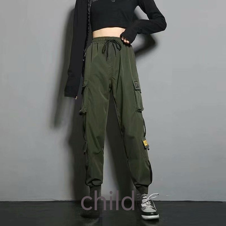 Oversized Cargo Pants Men And Women Ankle Banded Slacks High Waist Loose And Slimming-Women's Outerwear 2023-Zishirts